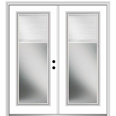 Verona Home Design Primed Steel Prehung Entry Door Metal | 81.75 H x 74 W x 4.56 D in | Wayfair ZZ29721L