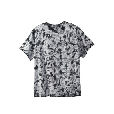 Men's Big & Tall Shrink-Less Lightweight Pocket Crewneck T-Shirt by KingSize in Steel Marble (Size 6XL)