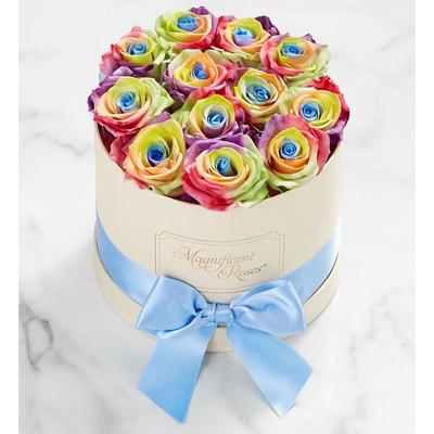 1-800-Flowers Flower Delivery Magnificent Roses Preserved Rainbow Roses Magnificent Roses Classic Rainbow