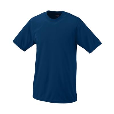 Augusta Sportswear 791 Youth Wicking T-Shirt in Navy Blue size Medium | Polyester