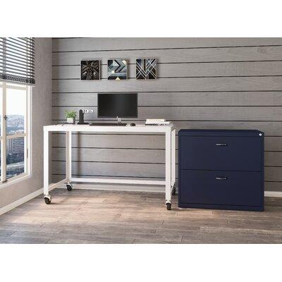 Inbox Zero 2-Drawer Lateral Filing Cabinet Metal/Steel in Blue | 27.75 H x 30 W x 17.63 D in | Wayfair 770EA18C1A474ABE91960F2DFD325332