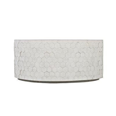 Bernhardt Athena Drum Coffee Table Concrete in White | 15.75 H x 35.375 W x 35.375 D in | Wayfair 386016