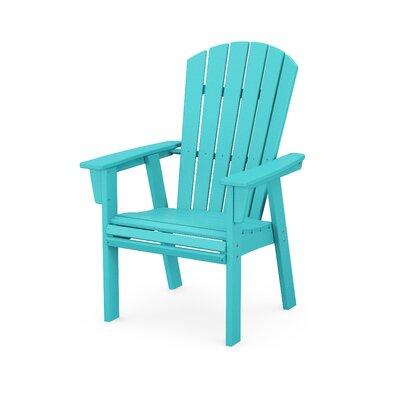 POLYWOOD® Nautical Curveback Adirondack Dining Chair Plastic/Resin in Blue | 41.63 H x 28.25 W x 28.88 D in | Outdoor Dining | Wayfair ADD610AR
