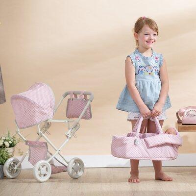 Olivia's Little World Buggy-Style Doll Stroller, Pink/Plastic in Gray | 25.2 H x 14.37 W x 22 D in | Wayfair OL-00003