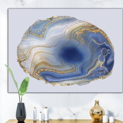 East Urban Home 'Ocean Jasper Agate' Print on Canvas Canvas, Wood in White | 24 H x 36 W x 1 D in | Wayfair 33F0F4D7E3414BDE8AFCC66C511073D3