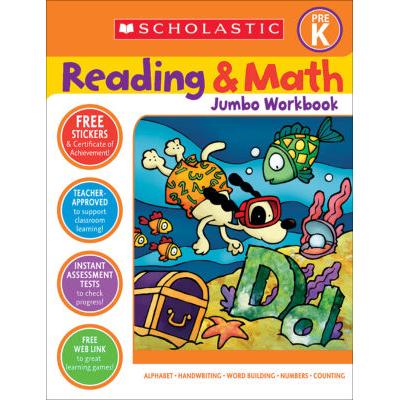 Reading and Math Jumbo Workbook Grade Pre-K