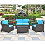 Bay Isle Home™ Woodacre 4 Piece Sofa Seating Group w/ Cushions Metal | Outdoor Furniture | Wayfair 19E94F4BBD8B4218ADBE4FCA35BAF5E6