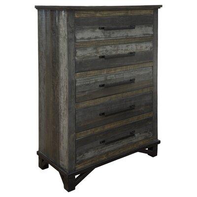Artisan Home Furniture Loft Solid Wood 2 Drawer Nightstand Wood in Brown/Gray/Green, Size 27.0 H x 28.0 W x 17.0 D in | Wayfair IFD6441NTS