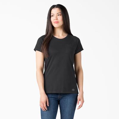Dickies Women's Cooling Short Sleeve T-Shirt - Black Size L (SSF400)
