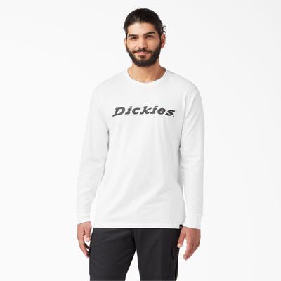 Dickies Men's Long Sleeve Regular Fit Icon Graphic T-Shirt - White Size XL (WL45B)