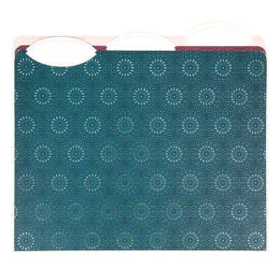 U Brands Fashion File Folders Paper & Cardstock in Green/Indigo/Pink | 11 H x 8.5 W x 8 D in | Wayfair 4156U01-12