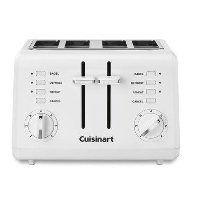 Cuisinart 4 Slice Compact Toaster in White, Size 10.19 H x 11.19 W x 7.0 D in | Wayfair CUISI-CPT142P1