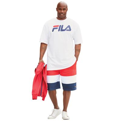 Men's Big & Tall FILA® Short-Sleeve Logo Tee by FILA in White (Size 3XL)