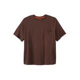 Men's Big & Tall Boulder Creek® Heavyweight Crewneck Pocket T-Shirt by Boulder Creek in Dark Brown (Size 4XL)