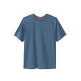 Men's Big & Tall Boulder Creek® Heavyweight Crewneck Pocket T-Shirt by Boulder Creek in Slate Blue (Size 2XL)