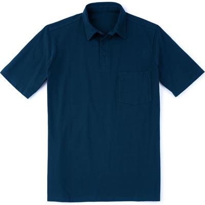 Men's Big & Tall Heavyweight Jersey Polo Shirt by KingSize in Navy (Size 7XL)