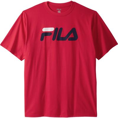 Men's Big & Tall FILA® Short-Sleeve Logo Tee by FILA in Red (Size 3XL)