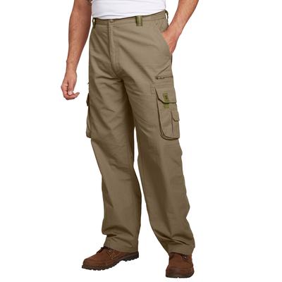 Men's Big & Tall Boulder Creek® Ripstop Cargo Pants by Boulder Creek in Dark Khaki (Size 42 40)