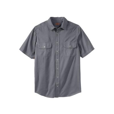 Men's Big & Tall Boulder Creek® Short Sleeve Shirt by Boulder Creek in Steel (Size 7XL)