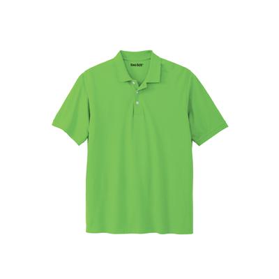 Men's Big & Tall Shrink-Less Pique Polo Shirt by KingSize in Lime (Size 8XL)