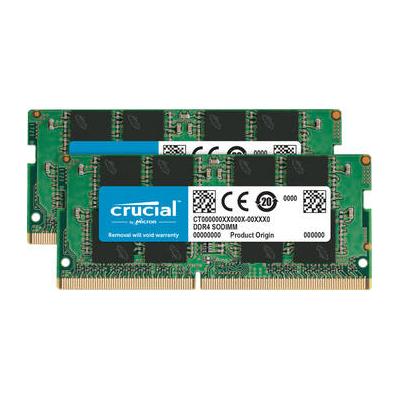 Crucial 32GB Laptop DDR4 2666 MHz SODIMM Memory Kit (2 x 16GB) CT2K16G4SFRA266