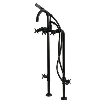 Kingston Brass Concord Floor Mounted Clawfoot Tub Faucet in Black | 27.75 H in | Wayfair CCK8100DX