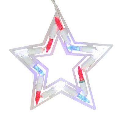 Northlight Seasonal Patriotic Star Fourth of July Light Set 5.25ft White Wire in Blue/Green/Red | 3.5 H x 7 W x 7.5 D in | Wayfair 33376881