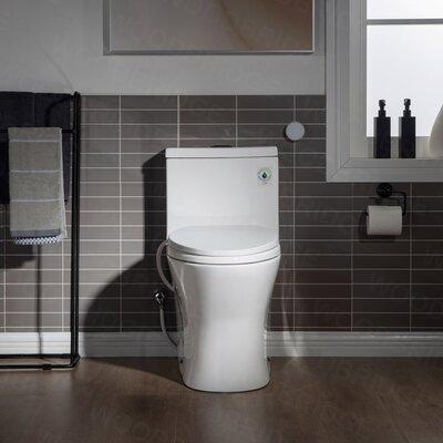 WoodBridge 1.28 GPF (Water Efficient) Elongated One-Piece Toilet in White | Wayfair T-0045