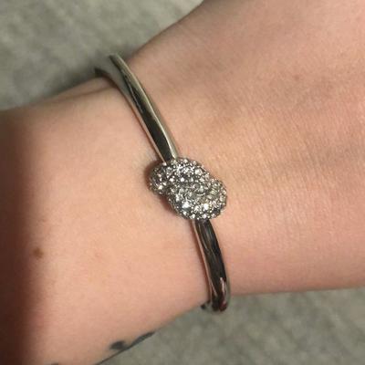 Kate Spade Jewelry | Kate Spade Knot Diamond Bangle | Color: Silver | Size: Os