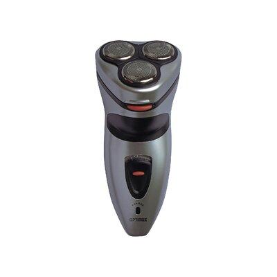 Optimus Three Head Rotary Rechargeable Shaver Plastic in Gray, Size 10.0 H x 3.7 W x 6.5 D in | Wayfair 95090005M