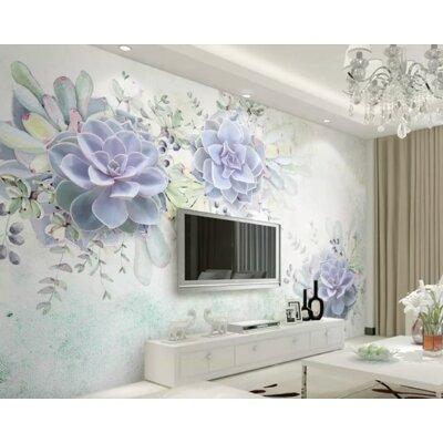 GK Wall Design 3D Soft Petal Vintage Flower Textile Wallpaper Fabric in White | 204 W in | Wayfair GKWP000110W204H114_3D