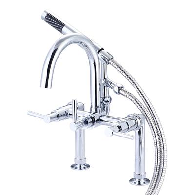 Randolph Morris Mason Hill Collection Clawfoot Tub Deck Mount Contemporary Gooseneck Tub Faucet with Handshower RMH684-C