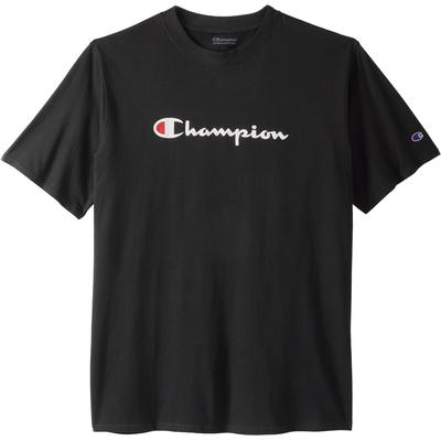Men's Big & Tall Champion® script tee by Champion in Black (Size 4XL)