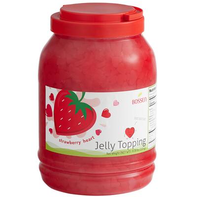 Bossen 8.38 lb. Strawberry Heart-Shaped Jelly Topping - 4/Case