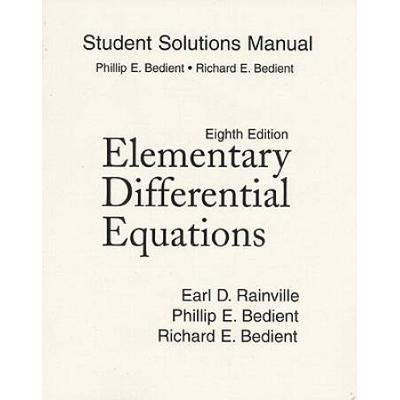Student Solutions Manual For Elementary Differential Equations