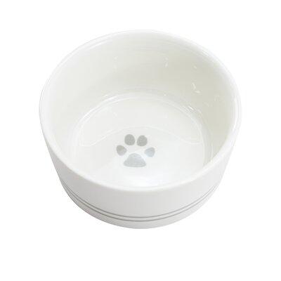 Fido's Diner Raised Heart 2 Piece Pet Bowl Set Porcelain/Stoneware (dishwasher safe)/Ceramic in White, Size 2.25 H x 4.88 W x 4.88 D in | Wayfair