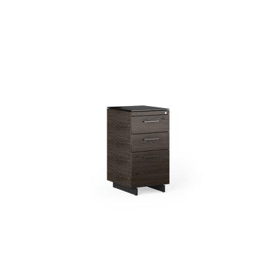 BDI Sequel 20 - 3-Drawer Vertical Filing Cabinet Wood in Black Brown | 29 H x 15.25 W x 18 D in | Wayfair 6114 CRL B