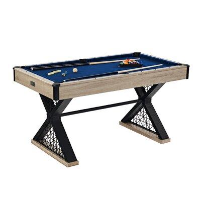 Barrington Billiards Company 5' Pool Table w/ Playing Accessories Solid + Manufactured Wood in Blue/Brown/Gray | 31 H x 60 W in | Wayfair