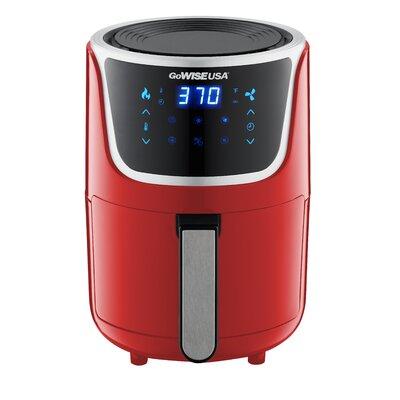GoWISE USA 1.89 Liter Mini Air Fryer Plastic in Red/Gray, Size 14.0 H x 11.0 W x 11.0 D in | Wayfair GW22977