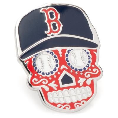 Men's Navy Boston Red Sox Sugar Skull Lapel Pin
