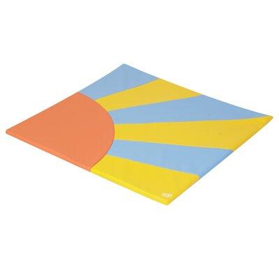 Children's Factory Sunshine Fabric Playmat Vinyl in Orange/Yellow | 1 H x 48 W x 48 D in | Wayfair CF805-161