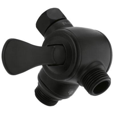Delta 3-Way Shower Arm Diverter for Hand Shower in Black | 2.7 H x 5.4 W x 2.7 D in | Wayfair U4929-BL-PK