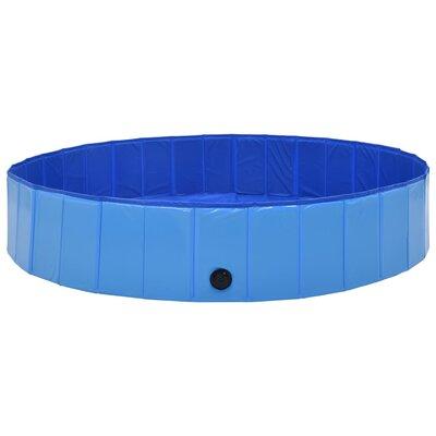 Tucker Murphy Pet™ Foldable Dog Swimming Pool PVC Animal Pet Supply Plastic in Blue | 11.8 H x 63.6 W x 63 D in | Wayfair
