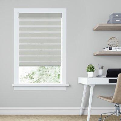 LEVOLOR Custom Cordloop Room Darkening Banded Roller Shades, Brilliance in White Synthetic Fabrics | 24 H x 62.75 W x 3 D in | Wayfair