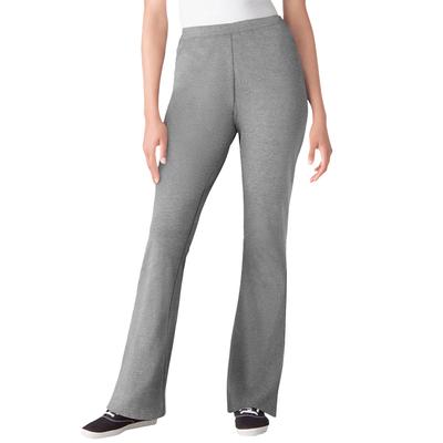 Plus Size Women's Stretch Cotton Bootcut Pant by Woman Within in Medium Heather Grey (Size S)
