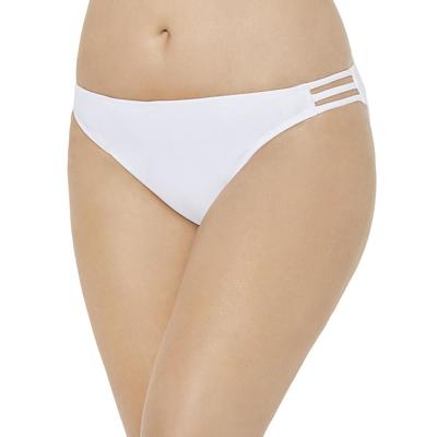 Plus Size Women's Triple String Swim Brief by Swimsuits For All in White (Size 16)