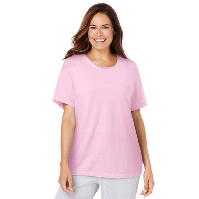 Plus Size Women's Sleep Tee by Dreams & Co. in Pink (Size 5X) Pajama Top
