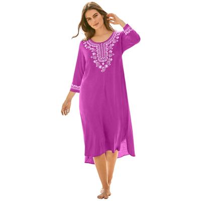 Plus Size Women's Embroidered Cover Up by Swim 365 in Beach Rose (Size 38 40)