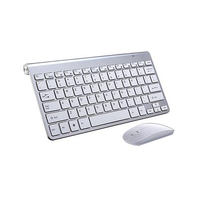 eDooFun Computer Mouse Silver - Silver 2.4G Wireless Keyboard & Mouse