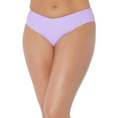Plus Size Women's V-Cut Mesh Overlay Bikini Bottom by Swimsuits For All in Lilac (Size 22)